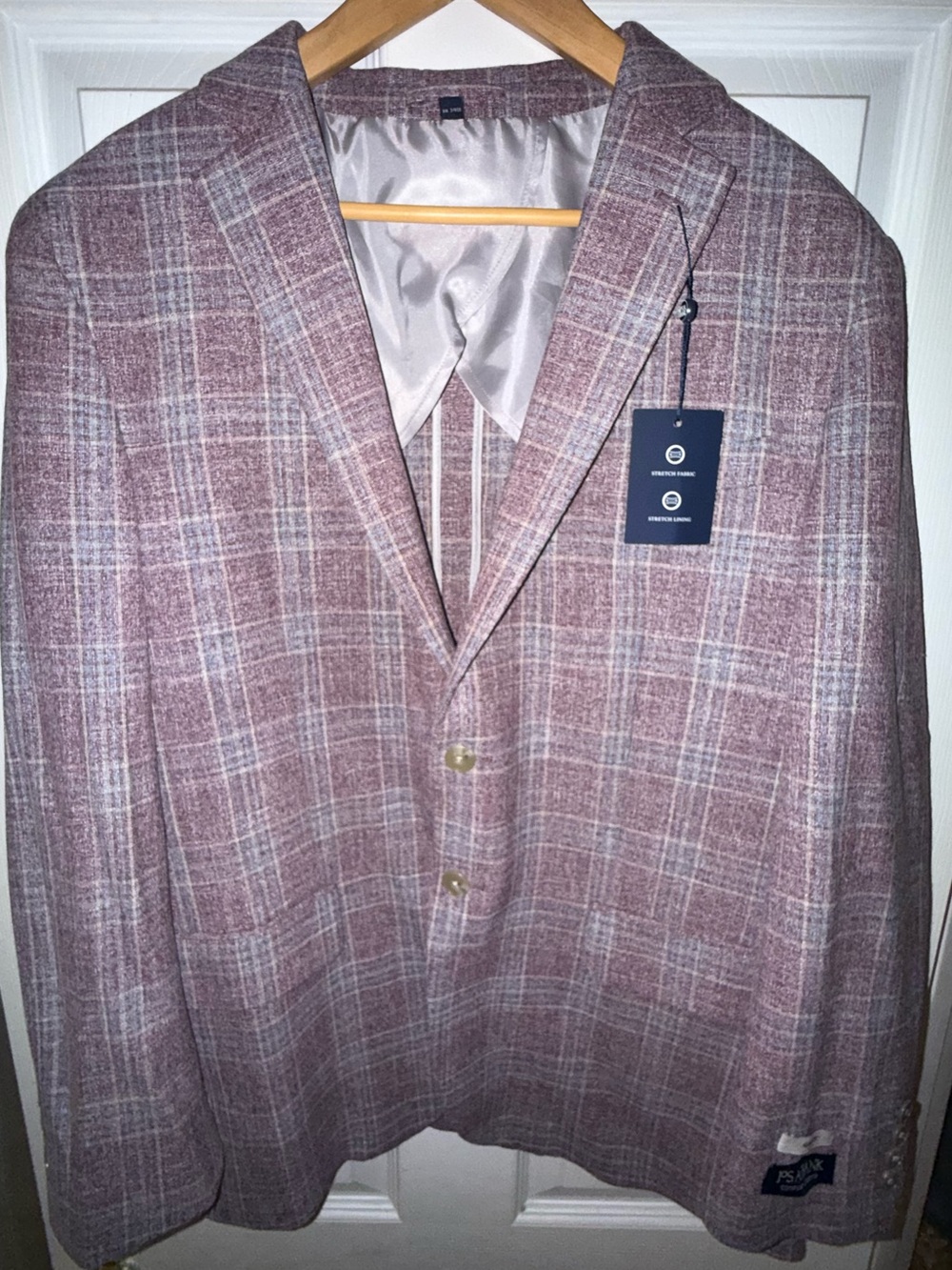 Jos. A. Bank Men's Pink Plaid Sport Coat